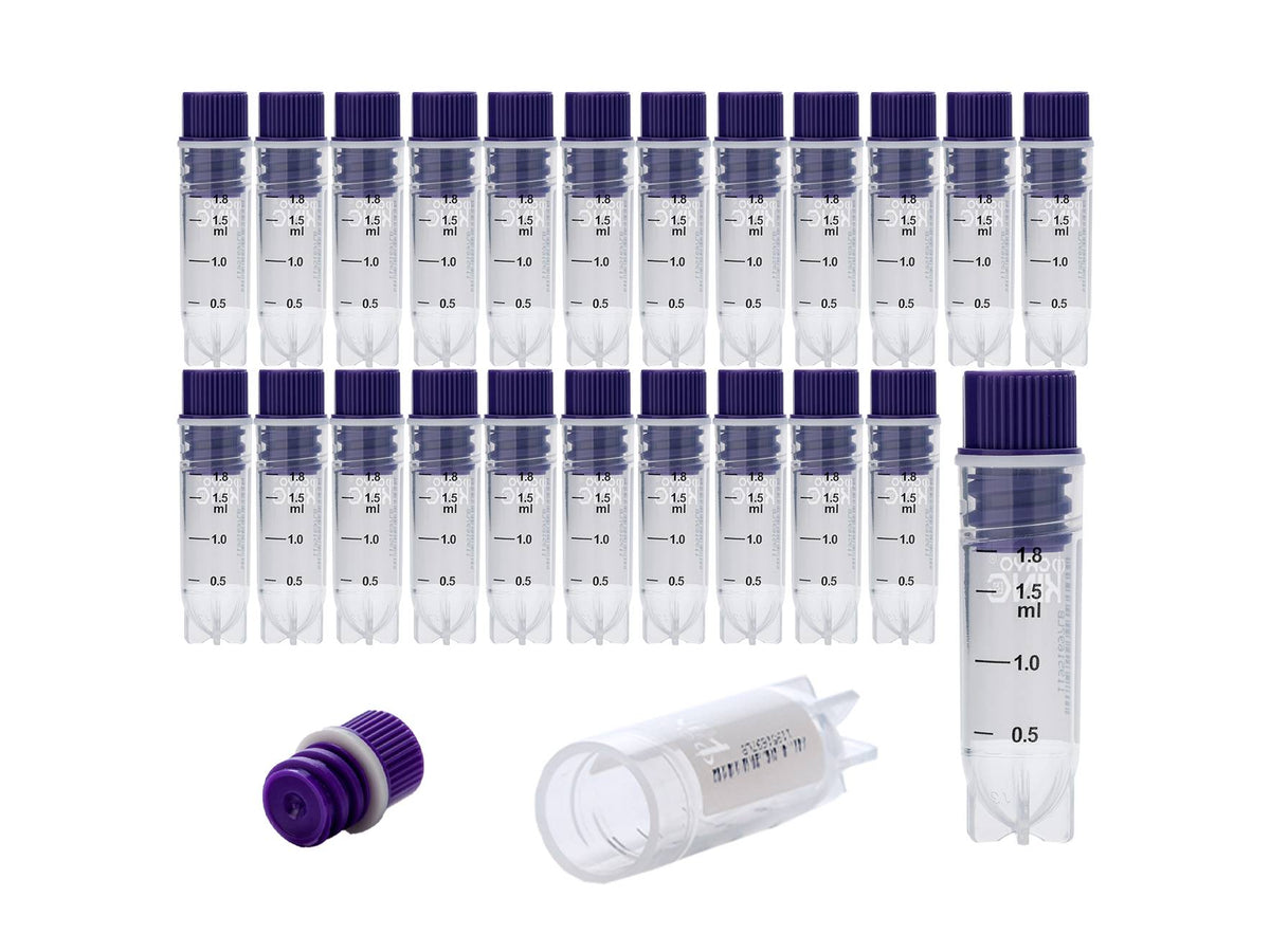 Cryogenic Vials with Side Bardcodes-2.0 ml Internal Thread, 25/Bag, 1000/Case