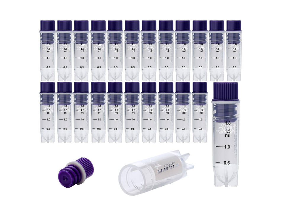 Cryogenic Vials with Side Bardcodes-2.0 ml Internal Thread, 25/Bag, 1000/Case