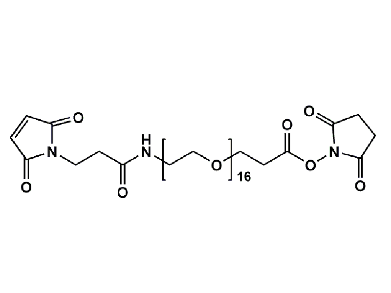Monodispersed Poly(Ethylene Glycol) from PurePEG:Maleimide-NH-PEG16-CH2CH2COONHS Ester - MSE Supplies LLC