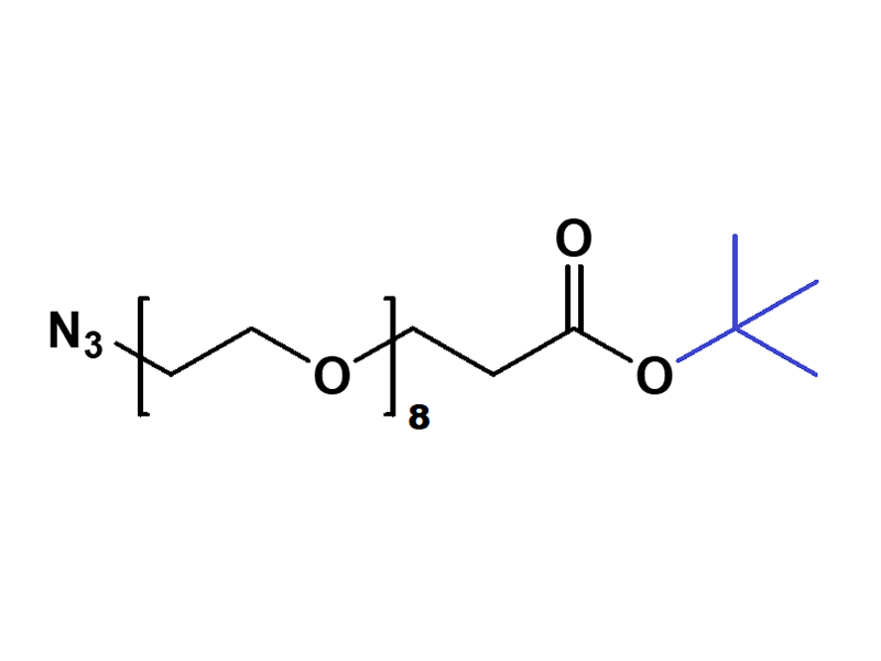 Monodispersed Poly(Ethylene Glycol) from PurePEG:N3-PEG8- CH2CH2COOtBu - MSE Supplies LLC