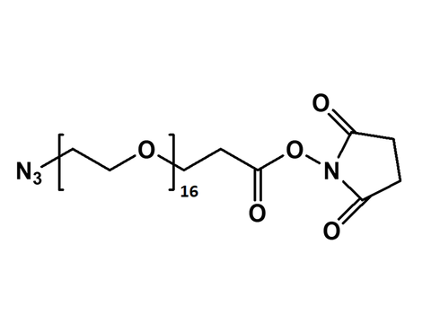 Monodispersed Poly(Ethylene Glycol) from PurePEG:N3-PEG16-CH2CH2COONHS Ester - MSE Supplies LLC