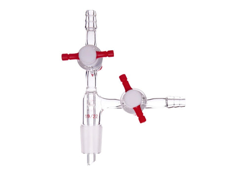 MSE PRO Liquid or Gas Transfer Joint, with 2mm PTFE Valve, 19/22 - MSE Supplies LLC