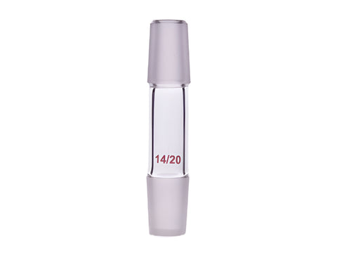 MSE PRO Double External Grinding Mouth Connection Joint, 14/20, Grinding Mouth Distance (Excluding Grinding Mouth): 30mm