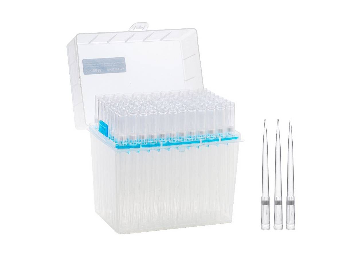 Filter Pipette Tips-10μl, 20ul, 50ul, 100ul, 200ul, 1000ul Extra-Long, Low Retention, 96/Rack, 4800/Case