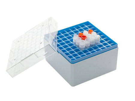 Biologix CryoKING® PC Cryogenic Boxes-Assorted color (3.75in. 81-Well) 5/Pack, 20/Case - MSE Supplies LLC