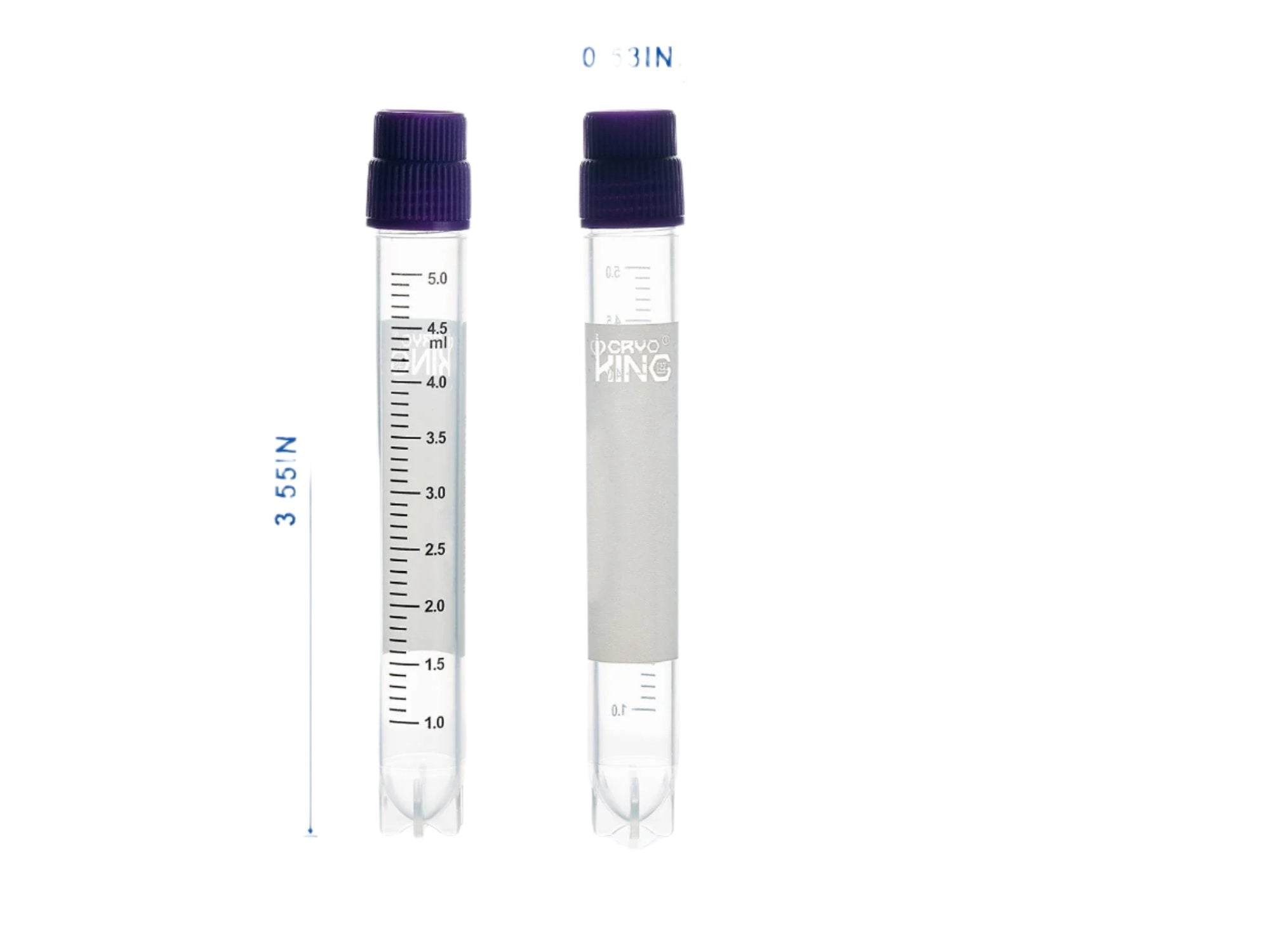 Biologix CryoKING Cryogenic Vials-5.0ml (External Thread, Non-Barcoded) 25/Bag, 500/Pack, 1000/Case - MSE Supplies LLC