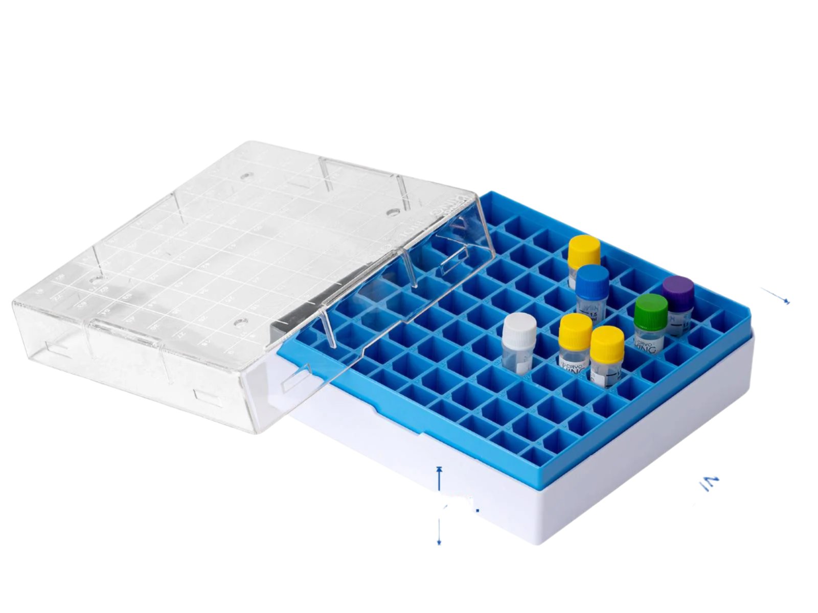 Biologix CryoKING® PC Cryogenic Boxes-Assorted (2in. 81-Well) 5/Pack ...