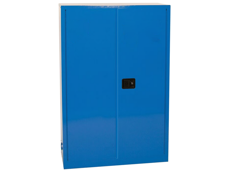 MSE PRO 45 Gallon 2-Door Corrosive Blue Storage Cabinet, Manual Close, Laboratory Supplies, MSE Supplies LLC, MSE Supplies