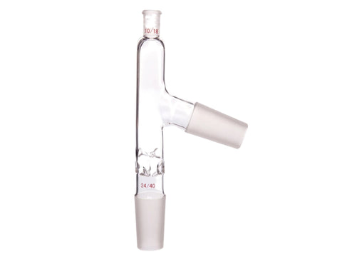 MSE PRO Barbed Distillation Adapter, Upper Ground Jiont: 10/18, Other Ground Jiont: 24/40 - MSE Supplies LLC