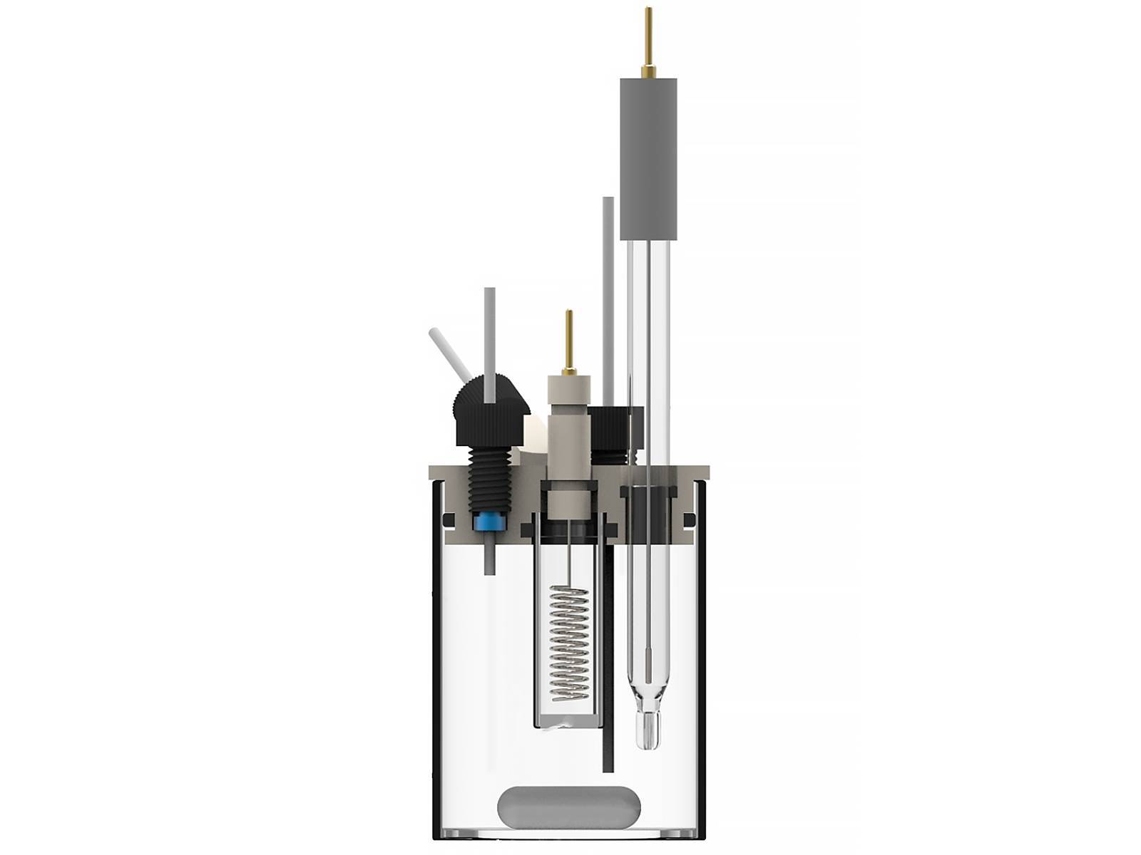 Two-Compartment Electrochemical Cell With Additional Inlet/Outlet, Electrochemical Products, Redox.me, MSE Supplies