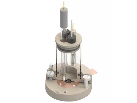 Bottom mount electrochemical cell setup, 7mm x 7mm, Electrochemical Products, Redox.me, MSE Supplies