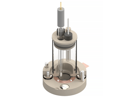 Bottom mount electrochemical cell setup, 15mm x 15mm, Electrochemical Products, Redox.me, MSE Supplies