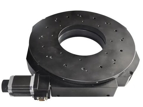 MSE PRO Stepper Motorized Aluminum Alloy Rotation Stages (Angle 360°, Φ400mm, Transmission Ratio 720:1) - MSE Supplies LLC