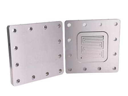 50cm² AEM Electrolyzer Hardware - Serpentine Flow Field, Au-Ni + Au-Ni End Plate, Electrochemical Products, MSE Supplies LLC, MSE Supplies
