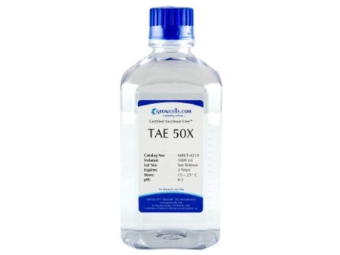 Growcells 50X TAE (Tris-Acetate EDTA) pH 8.3, Reagents, Growcells, MSE Supplies