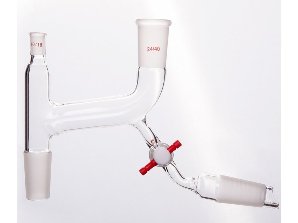 MSE PRO Claisen Joint, with PTFE Joint Valve Lower Branch Pipe