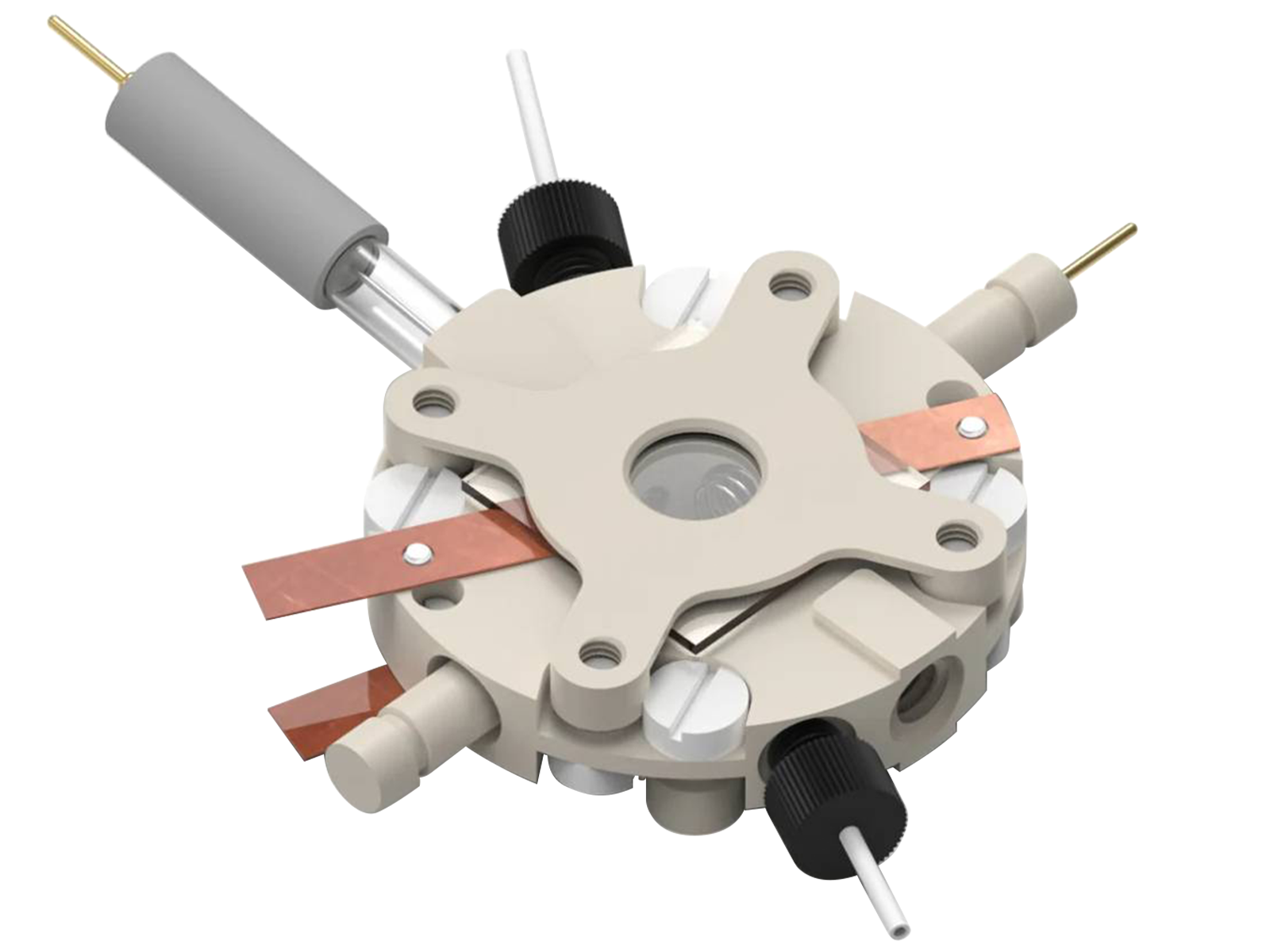 Back-Microscopy Electrochemical Flow Cell, Volume: 1.75 ML, Electrochemical Products, Redox.me, MSE Supplies