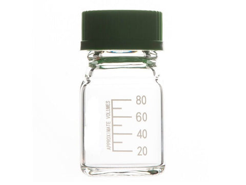 MSE PRO Threads Mouth Reagent Bottle 100mL GL45, Standard Green Threads Cover, Including Sealing Ring - MSE Supplies LLC