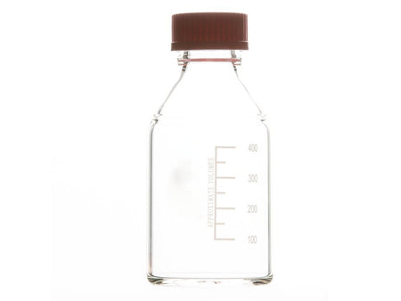 MSE PRO Threads Mouth Reagent Bottle 500mL GL45, Standard Pink Threads Cover, Including Sealing Ring - MSE Supplies LLC