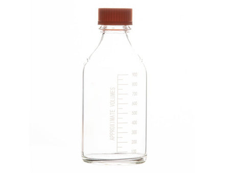 MSE PRO Threads Mouth Reagent Bottle 1000mL GL45, Standard Orange Threads Cover, Including Sealing Ring - MSE Supplies LLC