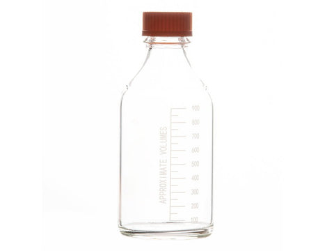MSE PRO Threads Mouth Reagent Bottle 1000mL GL45, Standard Orange Threads Cover, Including Sealing Ring - MSE Supplies LLC