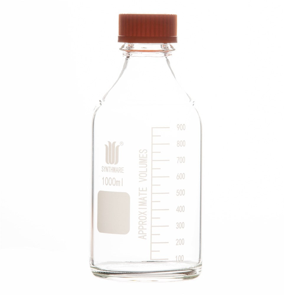 MSE PRO Threads Mouth Reagent Bottle 1000mL GL45, Standard Nylon Cover + Gasket + Sealing Ring + Inner Buckle Cover - MSE Supplies LLC