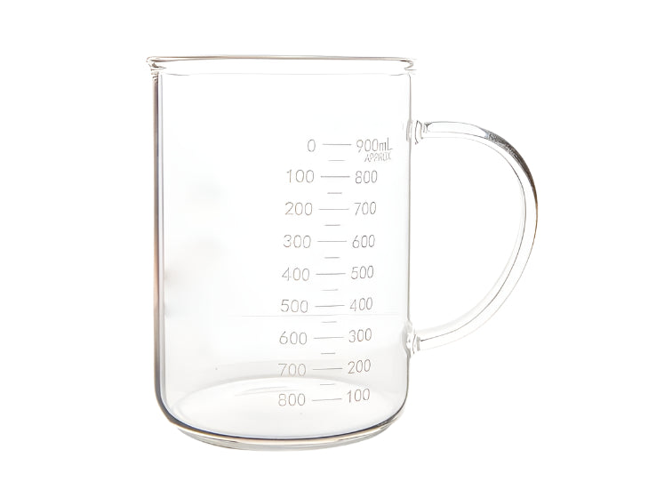 MSE PRO Beaker with Handle, Double Scale Line 1000mL, Diameter 108 x Height 150 x Wall Thickness 3.0mm