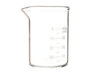 MSE PRO Homemade Thick-Walled Beaker, Double Scale Line 50mL, Diameter 42 x Height 60 x Wall Thickness 2.3mm, 10 Pieces/Box