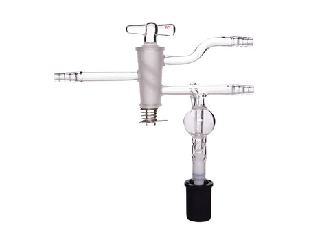 MSE PRO Double Inclined Holes with High Vacuum Valve, Inert Gas Protection Valve, with Bubbler