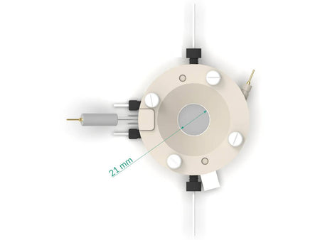 Screw Mount Gas Diffusion Electrode Raman Electrochemical Flow Cell, 3.25 MM Of Min. Working Distance, Electrochemical Products, Redox.me, MSE Supplies