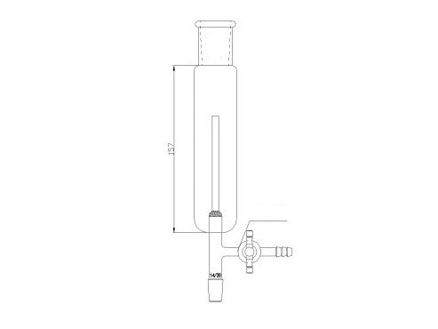 MSE PRO European Bubbler, 29/42-14/20, Effective Length: 157mm