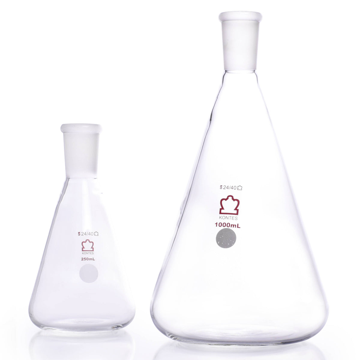 KIMBLE® KONTES® Jointed Narrow Mouth Erlenmeyer Flask, 24/40, 2000 mL