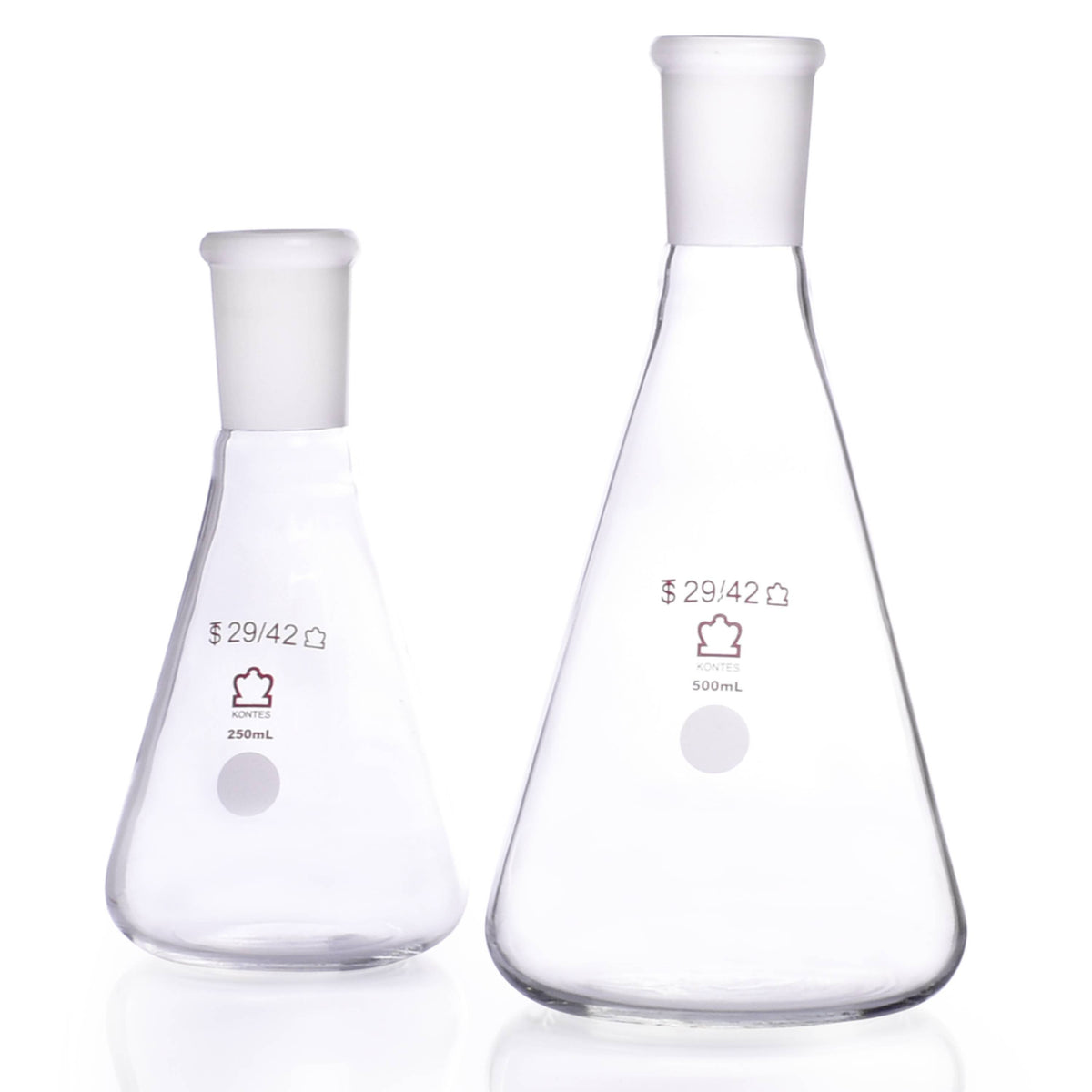 KIMBLE® KONTES® Jointed Narrow Mouth Erlenmeyer Flask, 29/42, 2000 mL