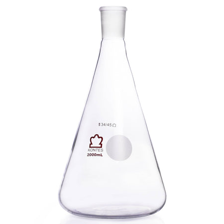 KIMBLE® KONTES® Jointed Narrow Mouth Erlenmeyer Flask, 34/45, 2000 mL