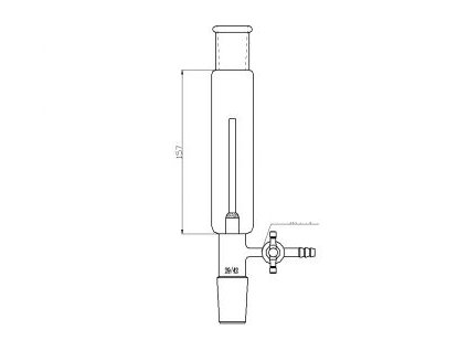 MSE PRO European Bubbler, 29/42-29/42, Effective Length: 157mm