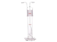 MSE PRO Gas Washing Bottle, with Sand Plate 500mL, Total Height about 380mm, C Sand Plate