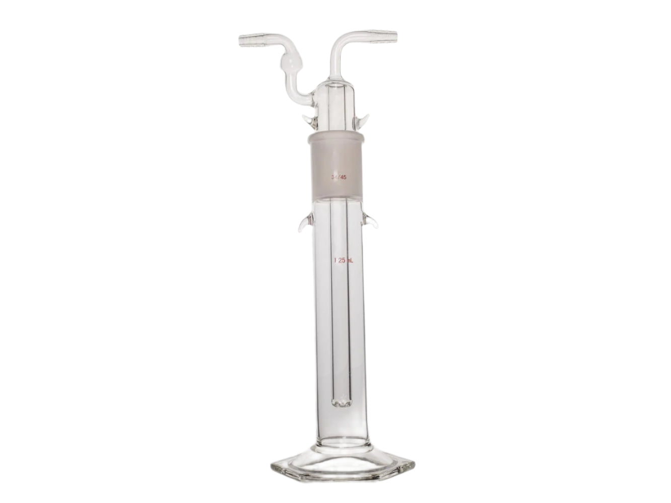 MSE PRO 34/45 Mouth 125mL, Straight Tube Gas Washing Bottle