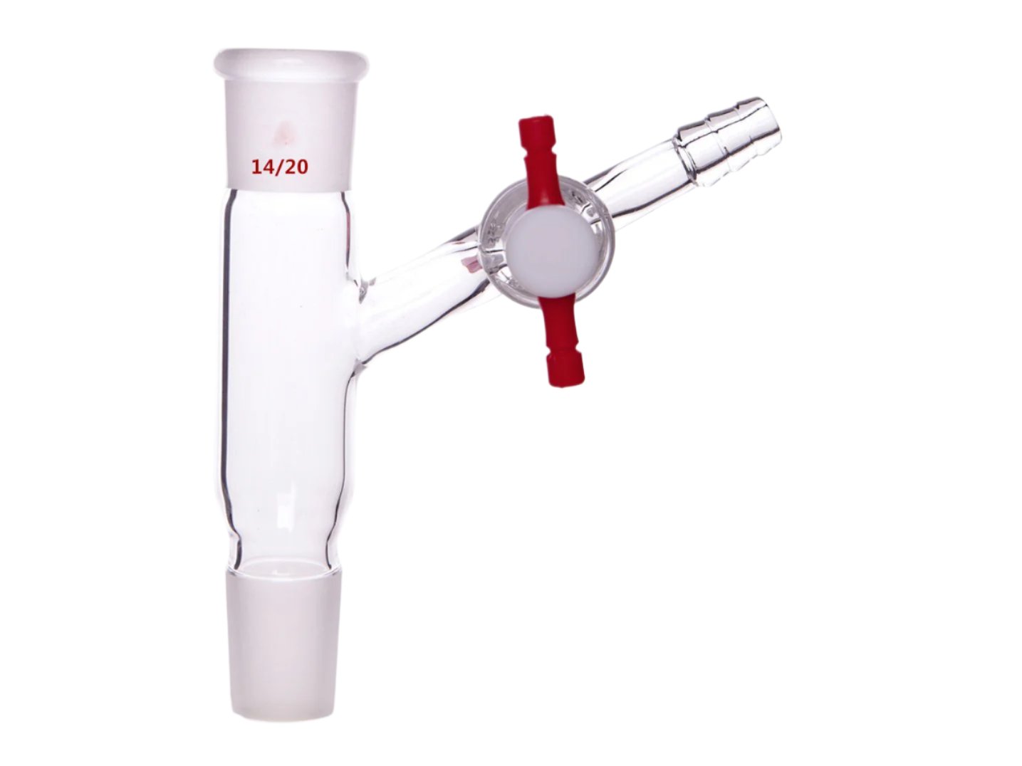 MSE PRO 45° Direction Adapter with PTFE Valve, Joint: 14/20, 2mm Joint Aperture - MSE Supplies LLC