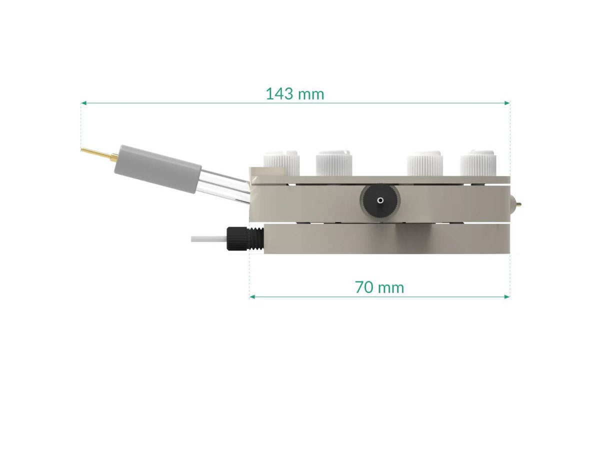 Screw Mount Gas Diffusion Electrode Raman Electrochemical Flow Cell, 3.25 MM Of Min. Working Distance, Electrochemical Products, Redox.me, MSE Supplies