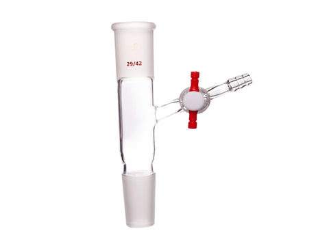 MSE PRO 45° Direction Adapter with PTFE Valve, Joint: 29/42, 2mm Joint Aperture - MSE Supplies LLC