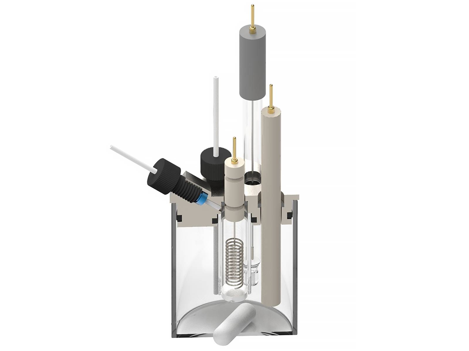 Two-Compartment Electrochemical Cell With Additional Inlet/Outlet, Electrochemical Products, Redox.me, MSE Supplies
