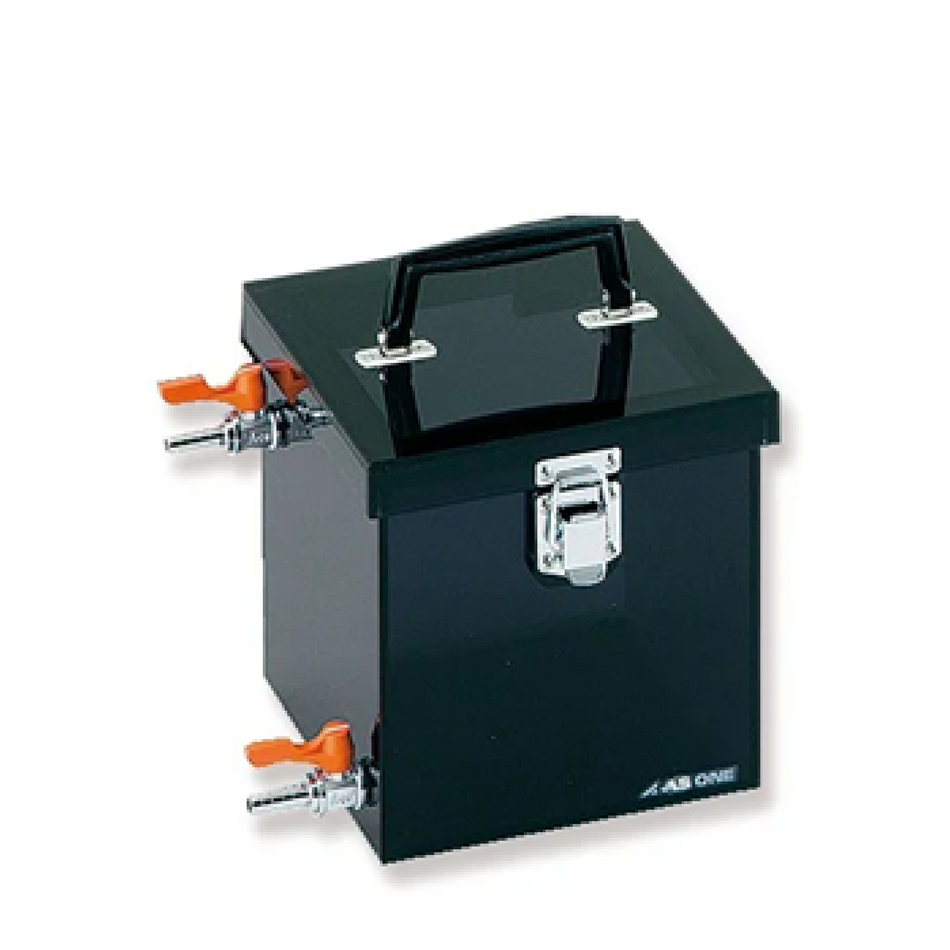 ASONE Acrylic Carrying Box With Gas Cock [Inner dimension (mm): 160 x 160 x 165] - MATERIAL SCIENCE CONSUMABLES - AS ONE Corporation - MSE Supplies