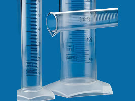 Witeg Measuring cylinder PMP 10ml Tall Form Blue Graduated