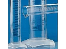 Witeg Measuring Cylinder PMP 50ml Tall Form Blue Graduated