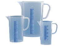 Witeg Measuring Beakers 500 ml PP Raised Blue