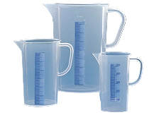 Witeg Measuring Beakers 3000 ml PP Raised Blue