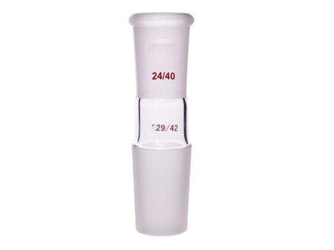 MSE PRO A-Type Joint (Large to Small), Upper Mouth: 24/40, Lower Mouth: 29/42 - MSE Supplies LLC