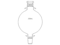 MSE PRO Reinforced Mouth, Chromatography Solvent Storage Bottle, 19/22, 250mL, Upper and Lower Mouth with Ears