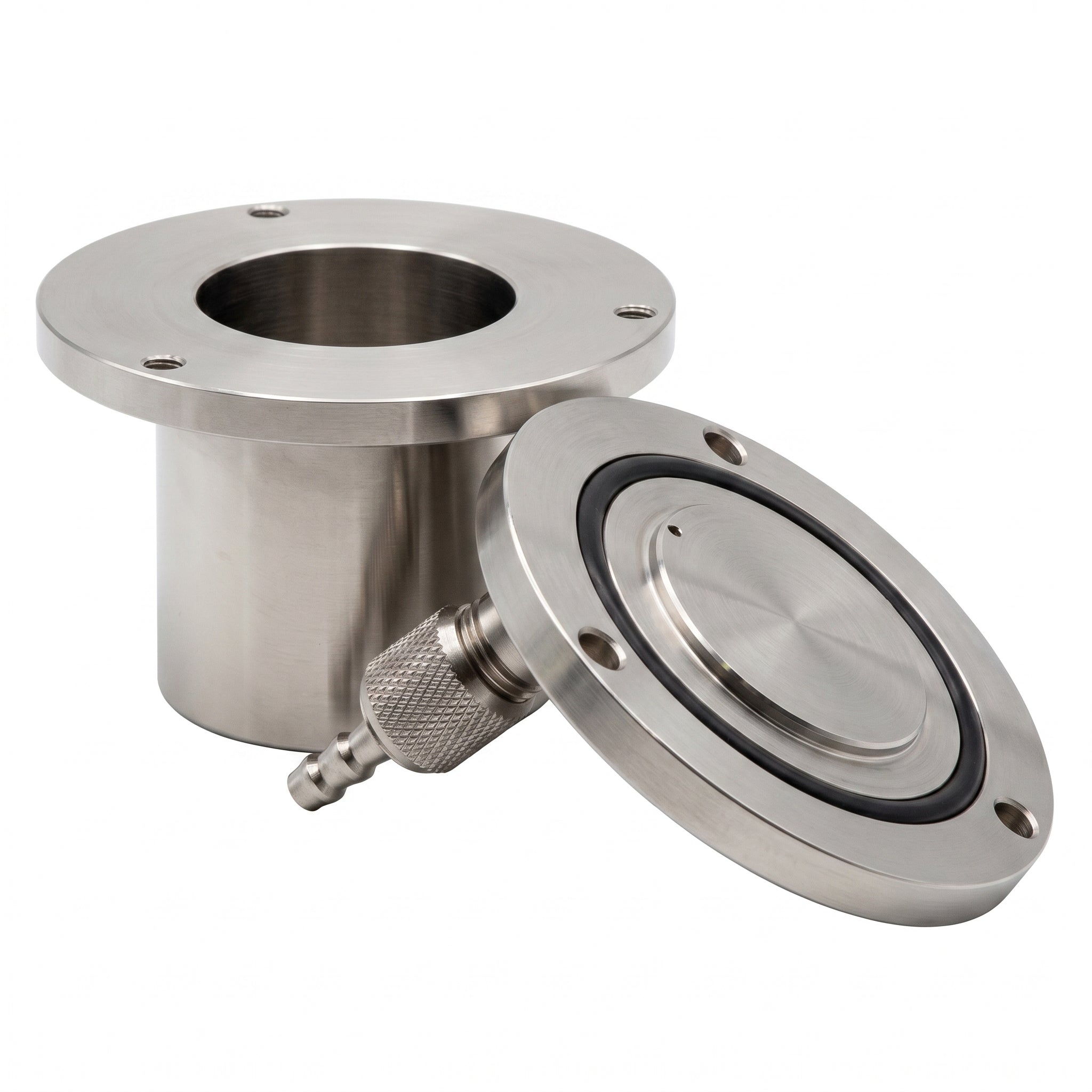 MSE PRO 50 ml Stainless Steel Vacuum Planetary Milling Jar - 304 Grade AI image