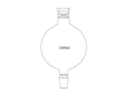 MSE PRO Reinforced Mouth, Chromatography Solvent Storage Bottle, 19/22, 1000mL